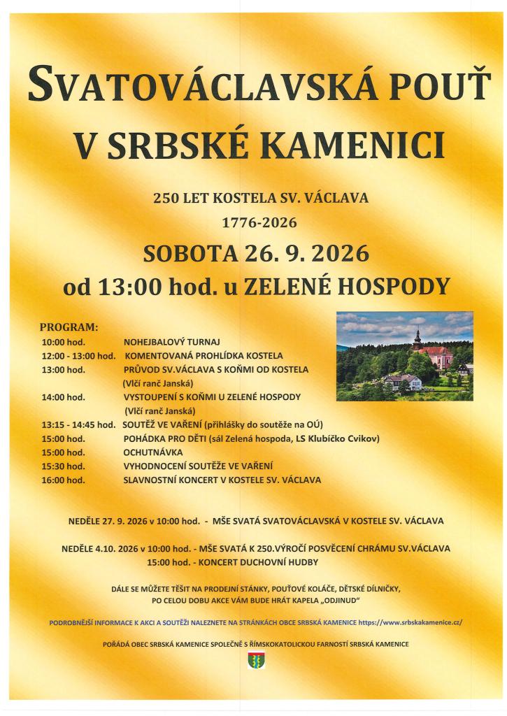 Svatováclavská pouť v Srbské Kamenici